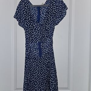 La Hearts Blue and White Floral Mini Dress